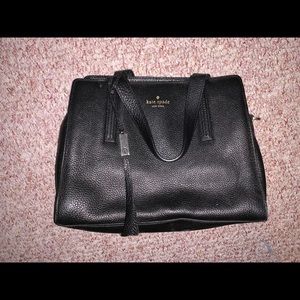 Black leather Kate spade shoulder bag